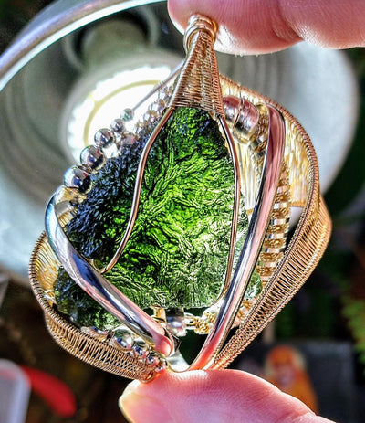 Moldavite Amulet