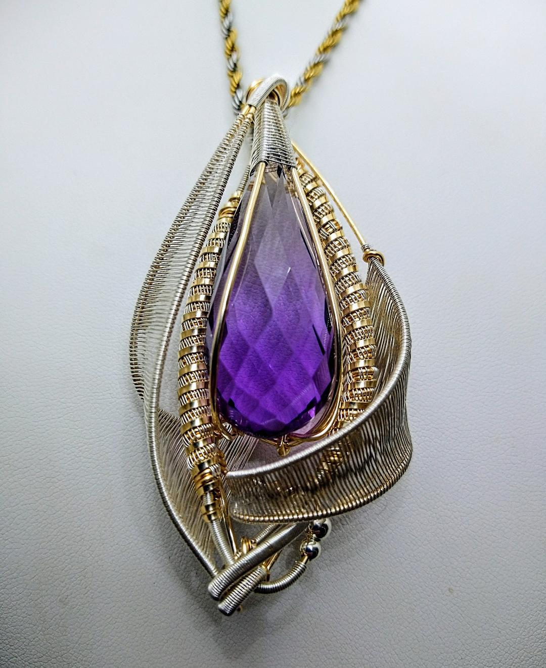 Faceted Amethyst Amulet